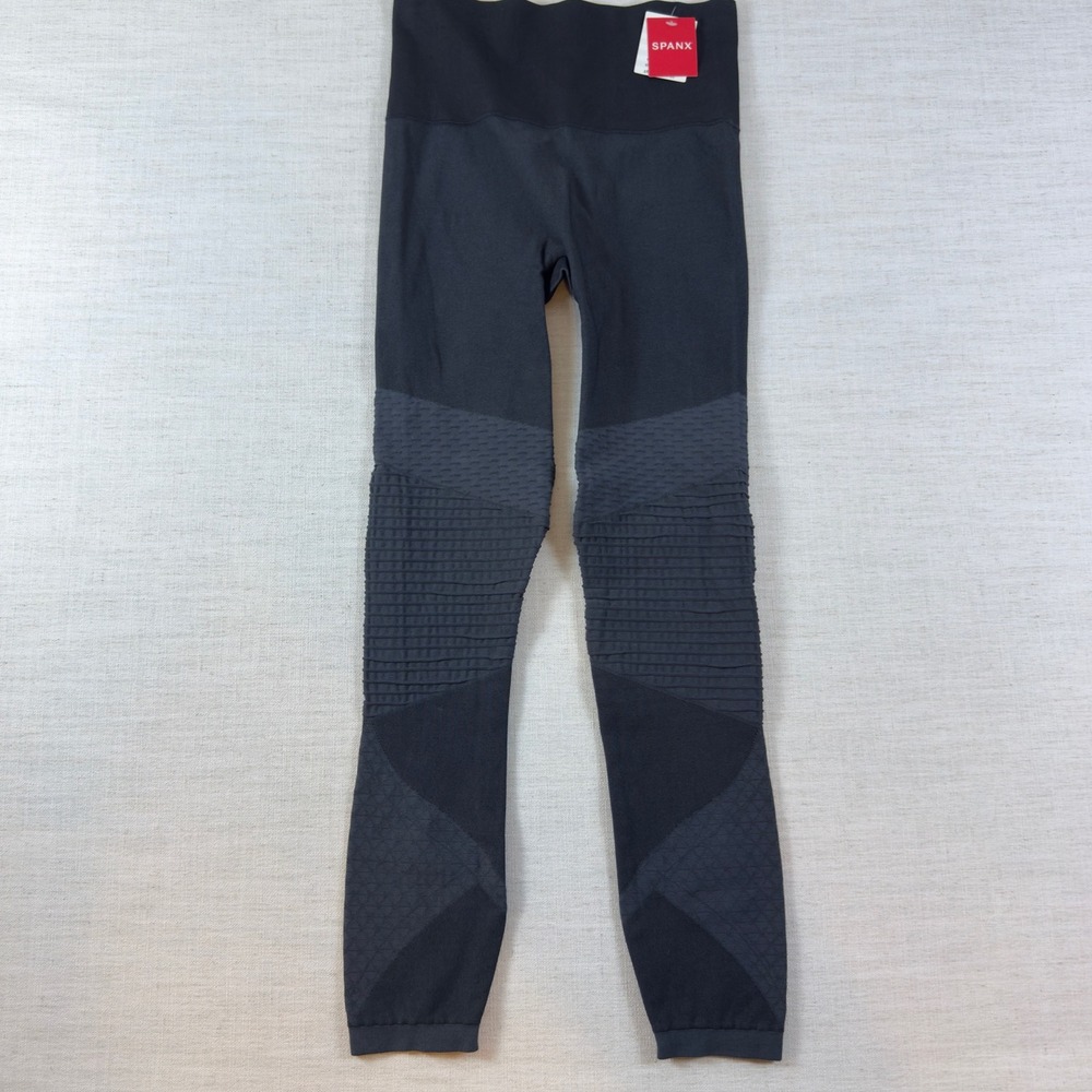 Spanx Look at Me Now Seamless Moto Leggings Very Black High Waist 3X NEW